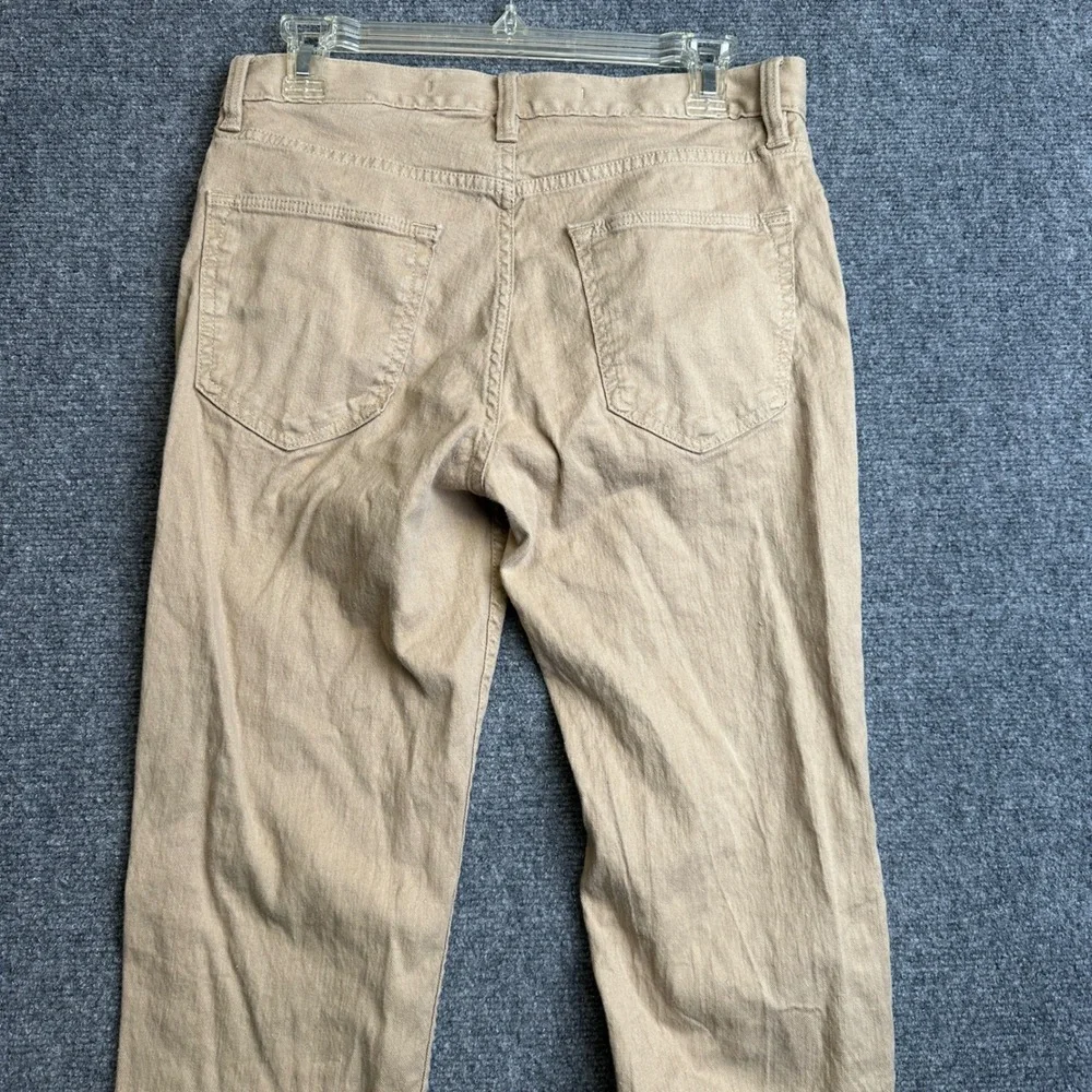 Banana Republic Traveler Pants Mens 30 Tan Maverick Linen Cotton Stretch Chino